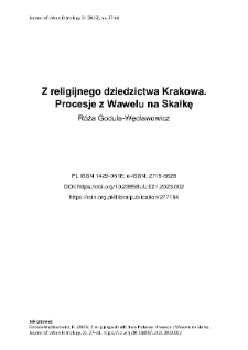 Z religijnego dziedzictwa Krakowa. Procesje z Wawelu na Skałkę