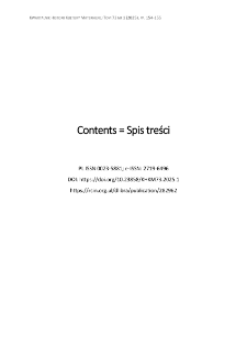 Contents = Spis treści