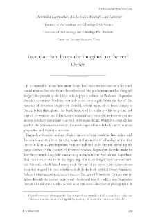 Introduction : From the imagined to the real Other