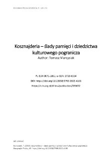 Kosznajderia &ndash; ślady pamięci i dziedzictwa kulturowego pogranicza