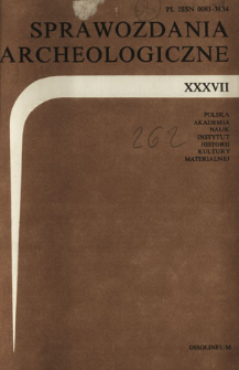 Sprawozdanie z badań wykopaliskowych przeprowadzonych na osadzie kultury puchar&oacute;w lejkowatych na stan. 1 w Dobroniu, woj. sieradzkie, w latach 1982-1983