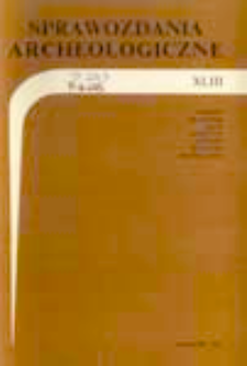 Sprawozdania Archeologiczne T. 43 (1991), Om&oacute;wienia i recenzje