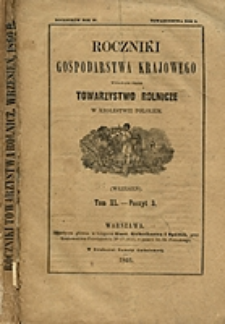 Roczniki Gospodarstwa Krajowego T. 40 z. 3 (1860)