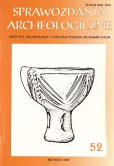 Sprawozdania Archeologiczne T. 52 (2000), Spis treści