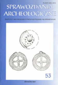 Sprawozdania Archeologiczne T. 53 (2001), Om&oacute;wienia i recenzje