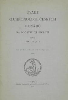 Úvahy o chronologii českých denárů na počátku 11. století