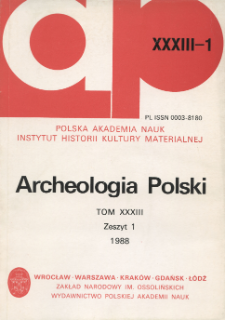 Archeologia Polski T. 33 (1988) Z. 1, Recenzje