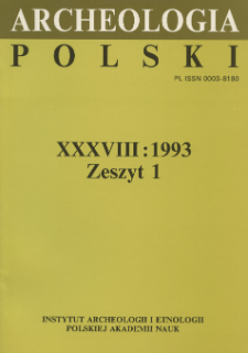 Archeologia Polski T. 38 (1993) Z. 1, Kronika