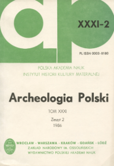 Archeologia Polski T. 31 (1986) Z. 2, Kronika