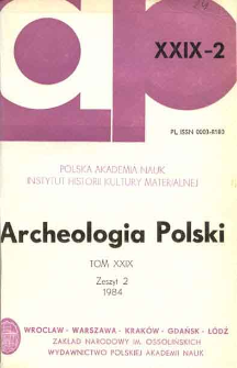Archeologia Polski T. 29 (1984) Z. 2, Recenzje