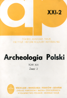 Archeologia Polski. Vol. 21 (1976) No 2, Reviews