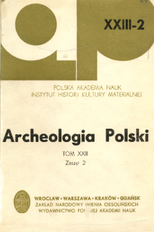 Niektóre problemy chronologii wczesnego neolitu na Śląsku