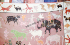 Fabric in animal pattern (Iconographic document)