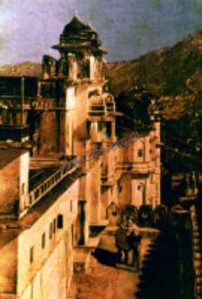 A fragment of a castle in Amer near Jaipur (Iconographic document)