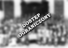 [Teachers with children on the background of a brick school] [An iconographic document]