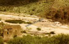 Rabari herd of goats in the dried up river (Iconographic document)
