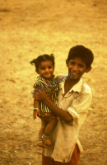 Portrait of a boy with his sister, kachchi rabari (Iconographic document)