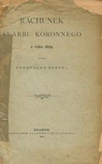Rachunek skarbu koronnego z roku 1629