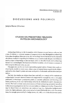 Studies on prehistoric religion in Polish archaeology
