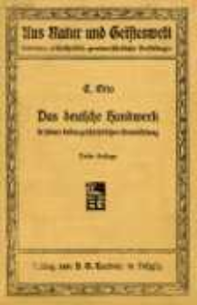 Das deutsche Handwerk in seiner kulturgeschichtlichen Entwickelung