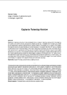 Czytanie Twierdzy Krak&oacute;w