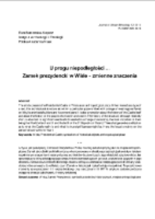 U progu niepodległości ... Zamek prezydencki w Wiśle &ndash; zmienne znaczenia