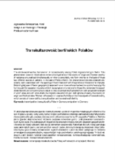 Transkulturowość berlińskich Polak&oacute;w