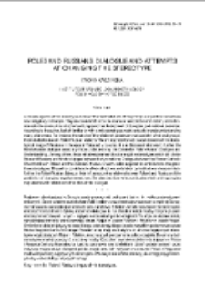 Poles and Russians. Dialogue and attempts at changing the stereotype