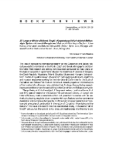 Obydli v Karpatech a prilehlych oblastech Balkanskych. Synteza mizinarodniho vyzkumu, Jiř&iacute; Langer and Helena Bočkov&aacute;, Ostrava 2010 : [recenzja]