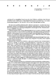 Lascaux et la conservation en milieu souterrain. Actes du symposium international, Paris, 26 et 27 f&eacute;vrier 2009 textes r&eacute;unis par No&euml;l Coye, &bdquo;Documentsd&rsquo;arch&eacute;ologie fran&ccedil;aise&rdquo;, nr 105, Paris 2011 : [recenzja]