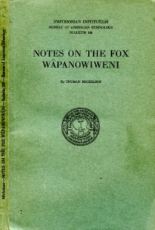 Notes on the Fox Wâpanowiweni