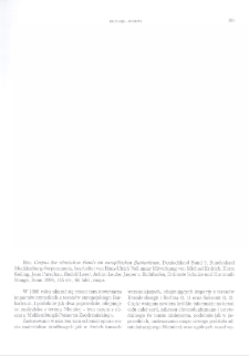 Corpus der r&ouml;mischen Funde im europ&auml;ischen Barbaricum, Deutschland Band 3, Bundesland Mecklenburg-Vorpommern, bearbeitet von Hans-Ulrich Vo&szlig; unter Mitwirkung von Michael Erdrich, Horst Keiling, Jens Parschau, Rudolf Laser, Achim Leube, Jasper v. Richthofen, Erdmute Schulze und Hartmuth Stange, Bonn 1998 : [recenzja]