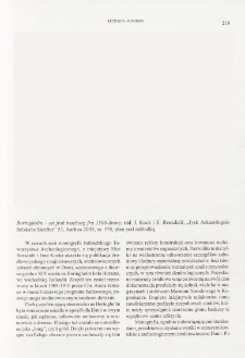 Boringholm - en jysk traeborg fra 1300-arene, red. J. Kock i E. Roesdahl, „Jysk ArkaeologiskSelskabs Skrifter” 53, Aarhus 2005 : [recenzja]