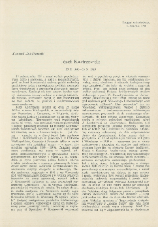 J&oacute;zef Kostrzewski (25 II 1885 - 19 X 1969)