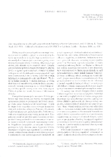 Idea megalityczna w obrządku pogrzebowym kultury puchar&oacute;w lejkowatych, red. J. Libera, K. Tunia, Wyd. IAE PAN &ndash; Oddział w Krakowie oraz IA UMCS w Lublinie, Lublin &ndash; Krak&oacute;w 2006 : [Recenzja]