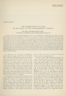 The Corded Ware culture in the light of new stratigraphic evidence