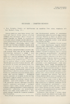 Urreligi&ouml;ses Verhalten und Opferbrauchtum des eiszeitlichen Homo sapiens, A. Rust, Neum&uuml;nster 1974 : [recenzja]