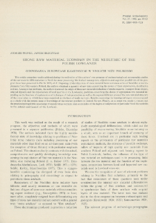Stone Raw Material Economy in the Neolithic of the Polish Lowlands
