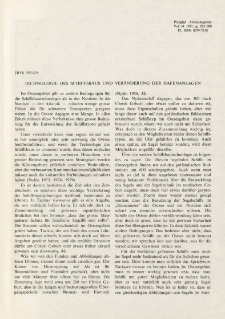 Technologie des Schiffsbaus und Ver&auml;nderung der Hafenanlagen