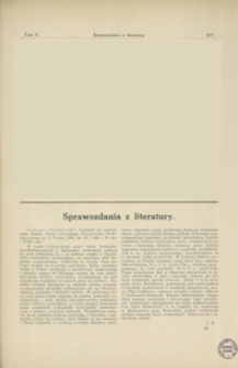 Przegląd Archeologiczny T. 5, R. 15-16, Z. 2-3 (1935-1936), Sprawozdania z literatury
