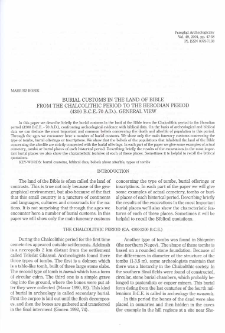 Burial customs in the land of Bible from the chalcolithic period to the herodian period (4300 B.C.E.-70 A.D.). General view