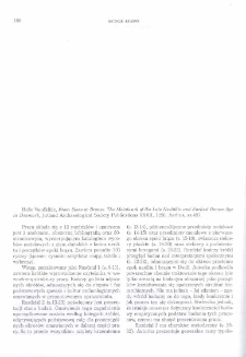 From Stone to Bronze. The Metalwork of the Late Neolithic and Earliest Bronze Age in Denmark, Helle Vandkilde, Jutland Archaeological Society Publications XXXII, Aarhus 1996 : [recenzja]