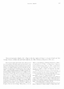 Music-archaeological offprints, No. 1, Papers related to music and dance in rock art of North and West Europe, Greece, Central Asia and North America, red. Ellen Hickmann, Hannover 1996 : [recenzja]