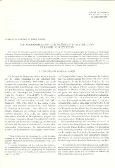 Die Periodisierung der fr&uuml;hmittelalterlichen Keramik aus Szczecin