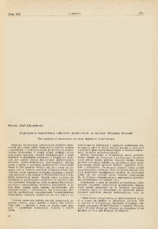 Zagadnienie konserwacji zabytk&oacute;w metalowych na terenie Wielkiej Brytanii