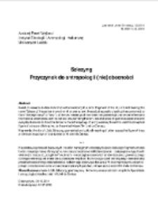 Szlezyng : przyczynek do antropologii (nie)obecności