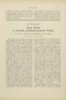 Rola Wisły w czasach prehistorycznych Polski