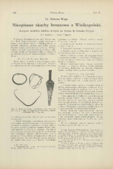 Nieopisane skarby bronzowe z Wielkopolski