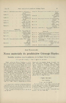 Nowe materjały do pradziej&oacute;w G&oacute;rnego Śląska