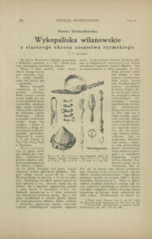 Wykopaliska wilanowskie z starszego okresu cesarstwa rzymskiego